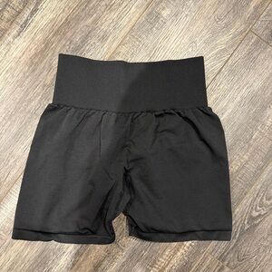 Black High-Waist Women's Bike Shorts